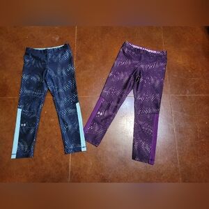 Under Armour  Leggings in Purple and Navy BUNDLE